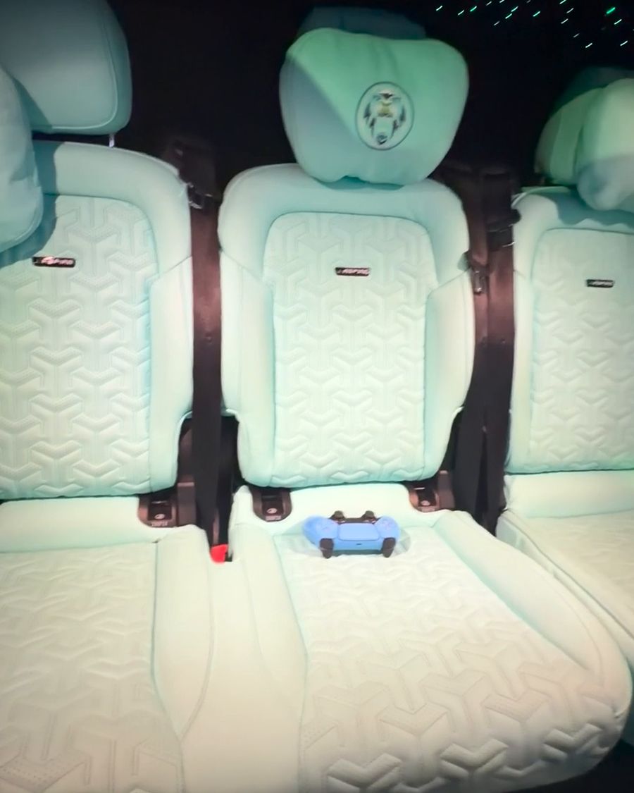 Starlight roof lit above the seats