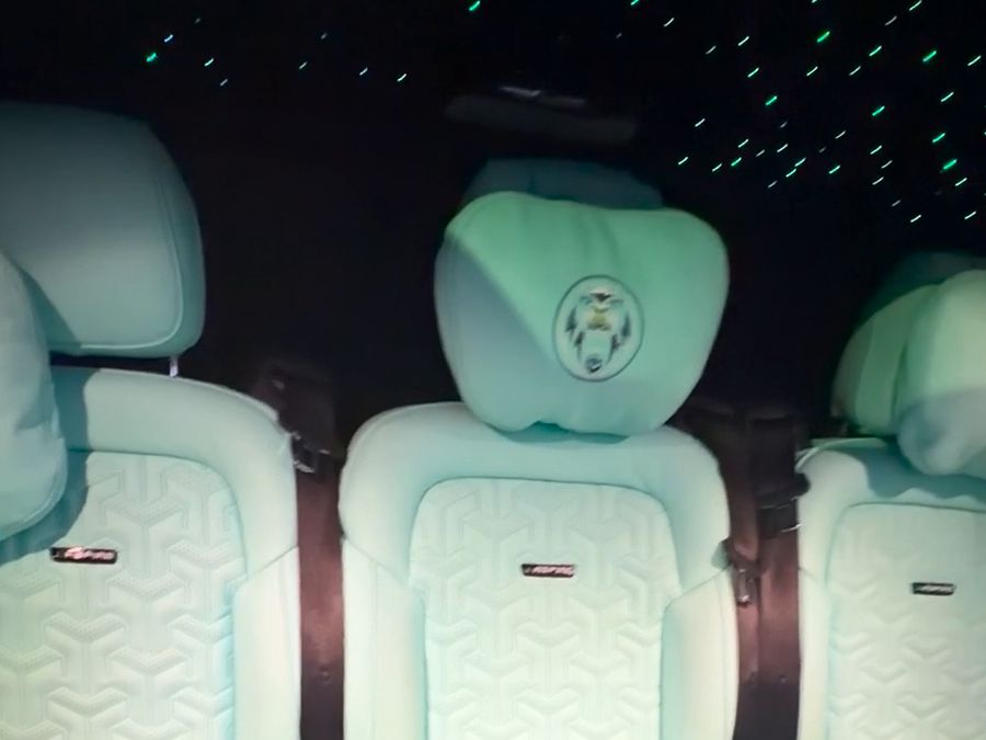 Starlight roof lit above the rear seats